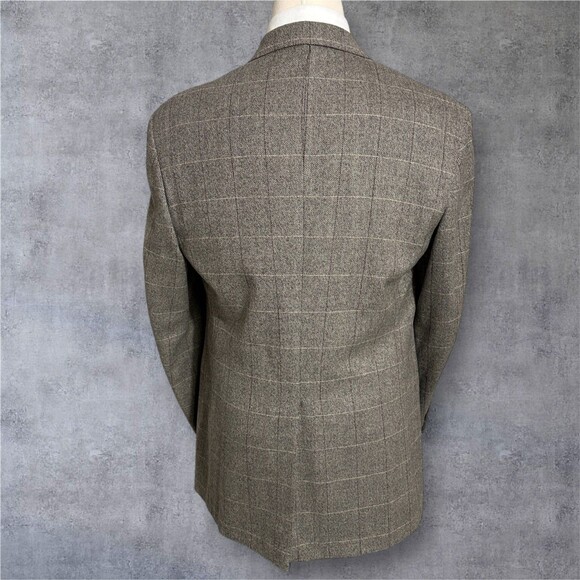 SOUTHWICK Vintage Mens Double Breasted Sport Coat Blazer Jacket 44L Windowpane - Picture 4 of 15